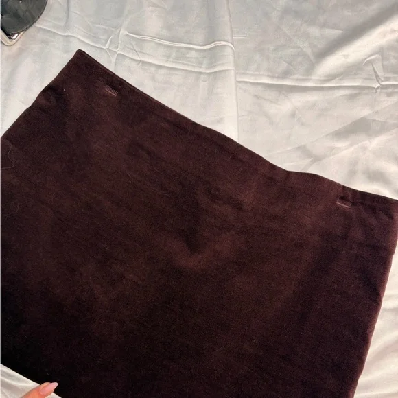 Zara Burgundy Mini Skirt with Belt - Picture 7 of 9